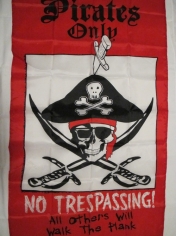 Large Red Pirate Flag